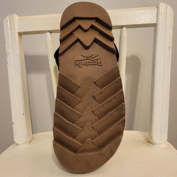 Reebok Beatnic Sandals Shoes Sherpa Brown Suede leather Black trim size 11 - Picture 7 of 12